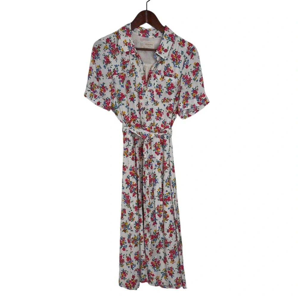 SEZANE ADÈLE DRESS JARDIN SECRET SIZE 38 US 6 - Picture 4 of 16